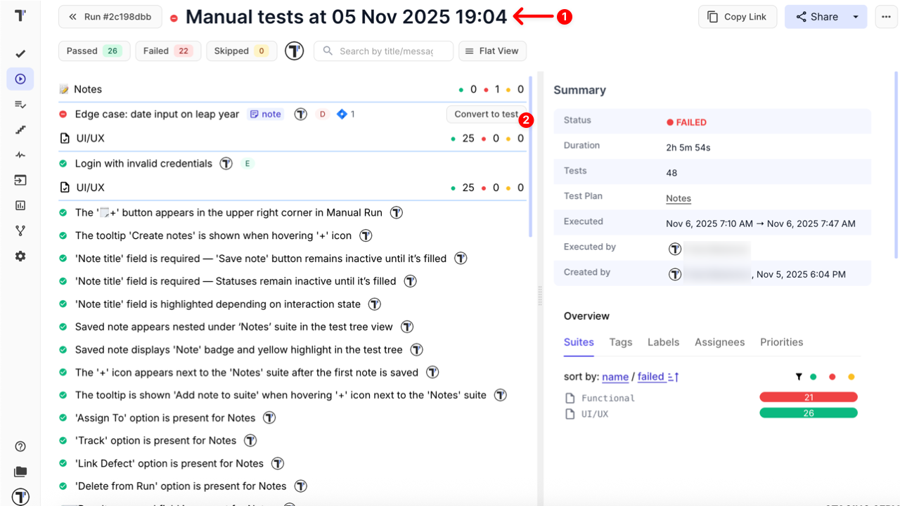 Via Run Report